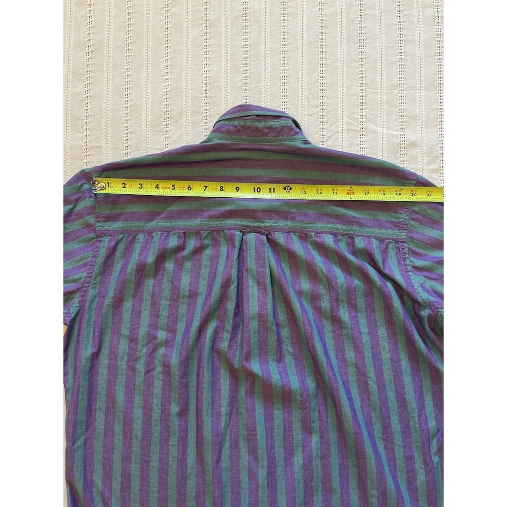 VTG Chaps Ralph Lauren Green/Purple Striped Button Down. XL. Crown Logo. 90's. - Picture 10 of 10